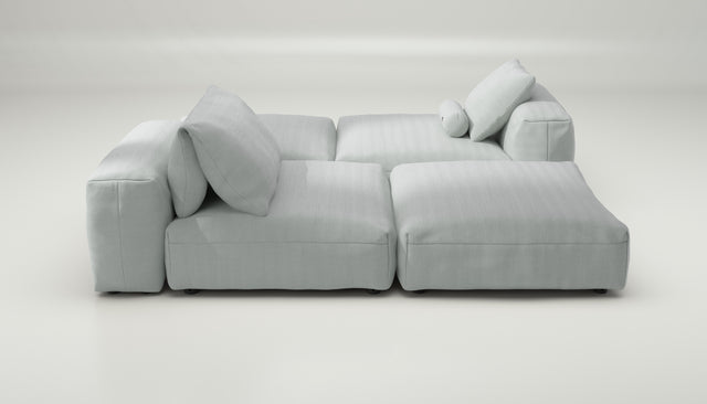 vetsak | Sofa Set 08 - Daybed - Pique - Light Grey | Modular Sofa | 6 Seater | Outdoor Island | Double lounger