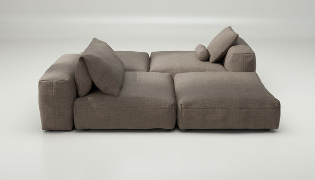 vetsak | Sofa Set 08 - Daybed - Pique - Stone | Modular Sofa | 6 Seater | Outdoor Island | Double lounger