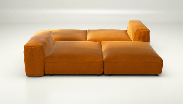 vetsak | Sofa Set 08 - Daybed - suave - orange blaze | Sofa Modulable | 6 Places | Outdoor Island | Double méridienne