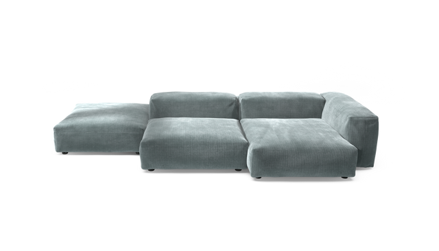 vetsak | Sofa Set 09 - The Island - Cord Velour - Mint | Sofa Modulable | 7 Places | Sofa Island
