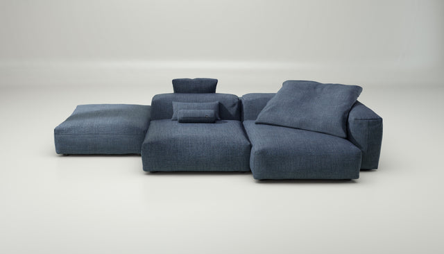 vetsak | Sofa Set 09 - The Island - Pique - Dark Blue | Modular Sofa | 7 Seater | Sofa Island