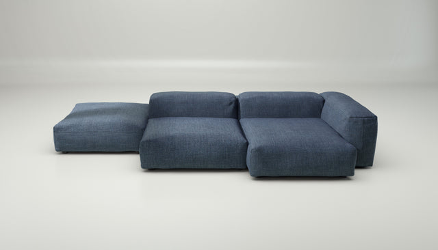 vetsak | Sofa Set 09 - The Island - Pique - Dark Blue | Modular Sofa | 7 Seater | Sofa Island