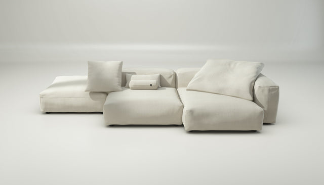 vetsak | Sofa Set 09 - The Island - pique - creme | Modular Sofa | 7 Seater | Sofa Island