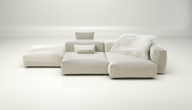 vetsak | Sofa Set 09 - The Island - suave - pearl | Sofa Modulable | 7 Places | Sofa Island