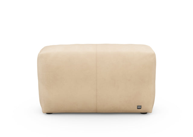 sofa side cover - leather - beige - 84cm x 84cm