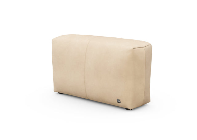 sofa side cover - leather - beige - 84cm x 84cm