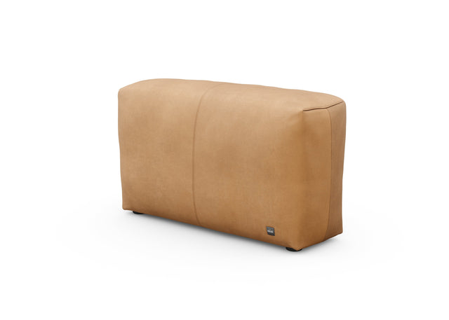 sofa side cover - leather - brown - 105cm x 31cm