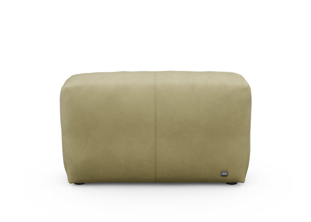 sofa side cover - leather - olive - 105cm x 31cm