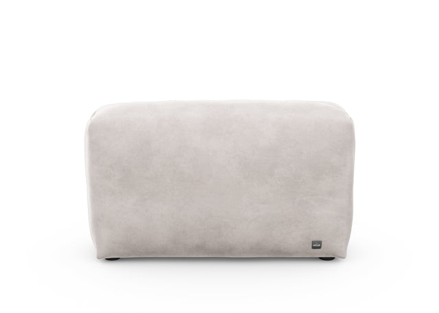 sofa side cover - velvet - light grey - 105cm x 31cm