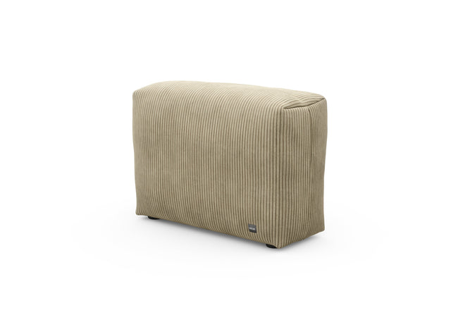 sofa side cover - cord velour - khaki - 84cm x 31cm