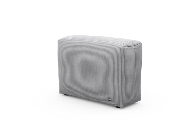 sofa side cover - cord velour - light grey - 84cm x 31cm