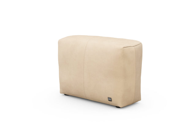 sofa side cover - leather - beige - 84cm x 31cm