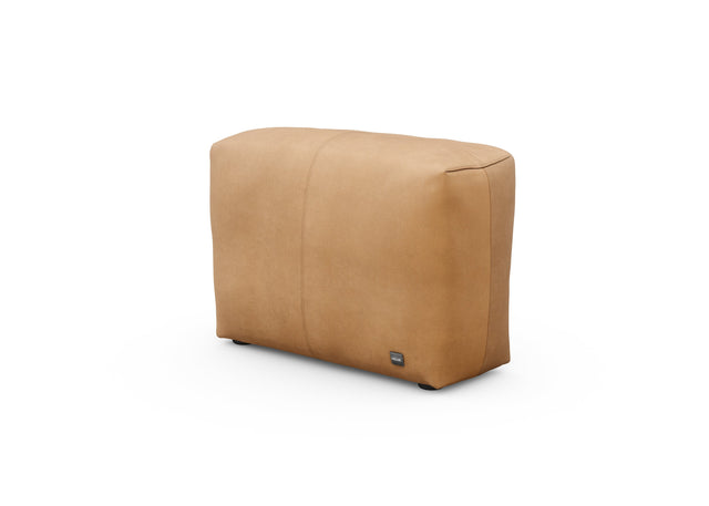 sofa side cover - leather - brown - 84cm x 31cm