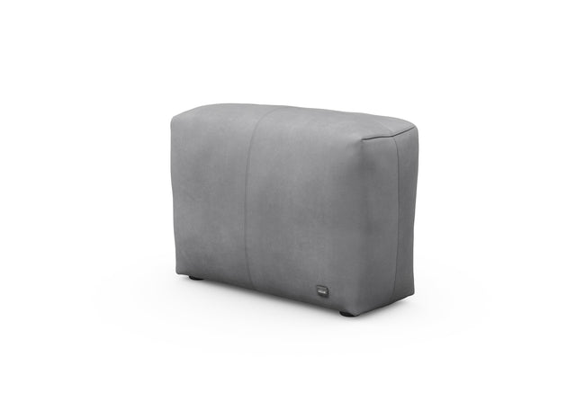 sofa side cover - leather - dark grey - 84cm x 31cm