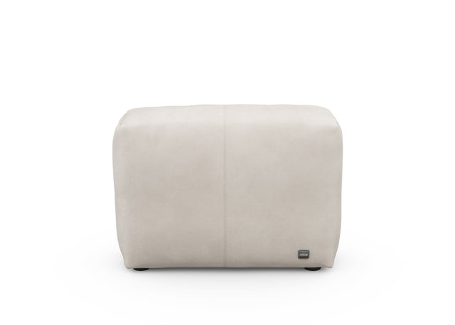 sofa side cover - leather - light grey - 84cm x 31cm