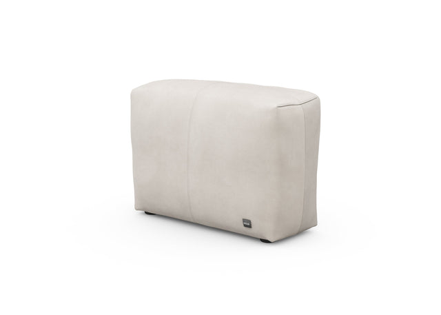 sofa side cover - leather - light grey - 84cm x 31cm