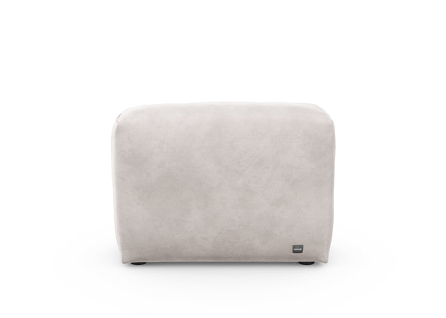 sofa side cover - velvet - light grey - 84cm x 31cm