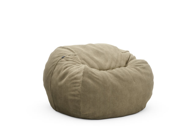 the beanbag cover - cord velour - khaki - 110cm x 70cm