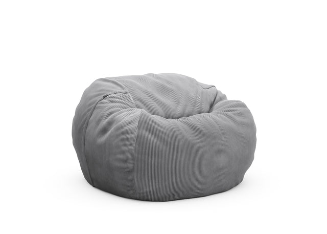 the beanbag cover - cord velour - light grey - 110cm x 70cm