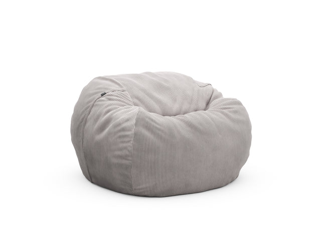 the beanbag cover - cord velour - platinum - 110cm x 70cm