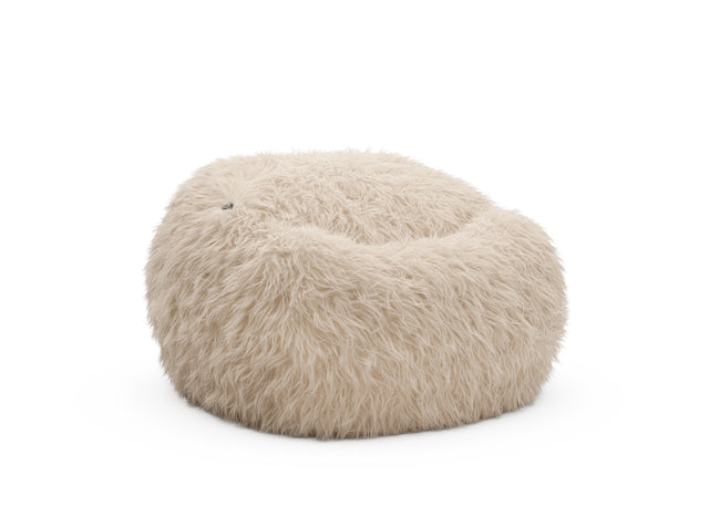 the beanbag cover - flokati - beige - 110cm x 70cm