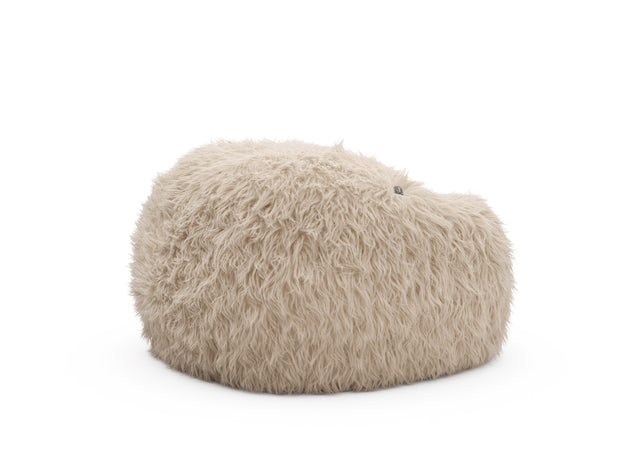 the beanbag cover - flokati - beige - 110cm x 70cm