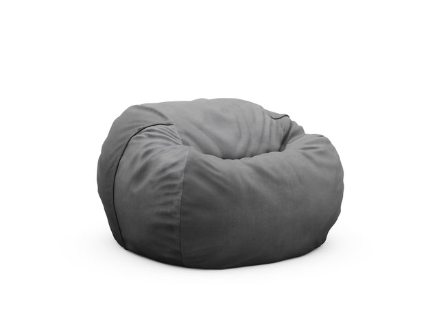 the beanbag cover - leather - dark grey - 110cm x 70cm