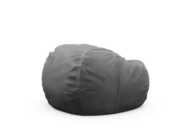 the beanbag cover - leather - dark grey - 110cm x 70cm