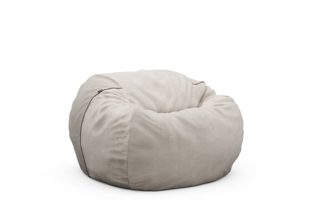 the beanbag cover - leather - light grey - 110cm x 70cm