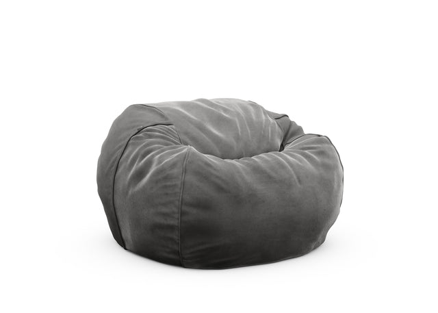 the beanbag cover - velvet - dark grey - 110cm x 70cm