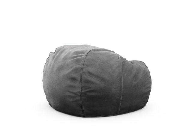 the beanbag cover - velvet - dark grey - 110cm x 70cm