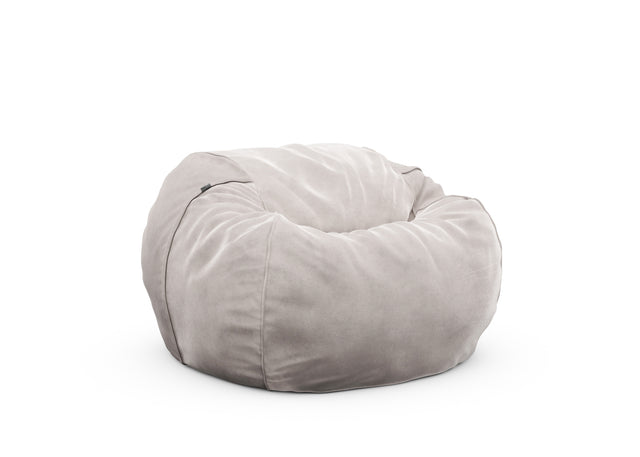 the beanbag cover - velvet - light grey - 110cm x 70cm