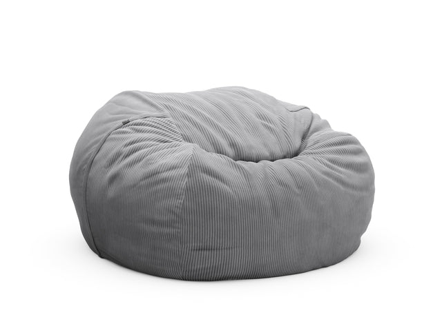 the jumbo beanbag - cord velour - light grey - 140cm x 90cm