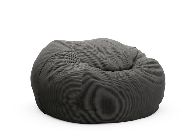 the jumbo beanbag cover - cord velour - dark grey - 140cm x 90cm