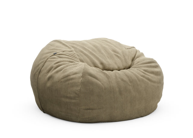 the jumbo beanbag cover - cord velour - khaki - 140cm x 90cm