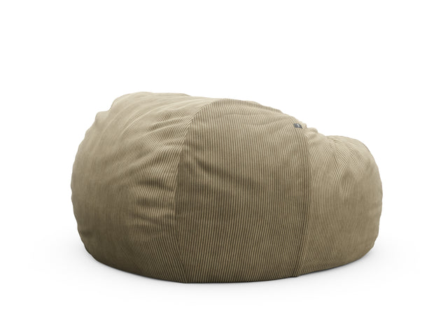 the jumbo beanbag cover - cord velour - khaki - 140cm x 90cm