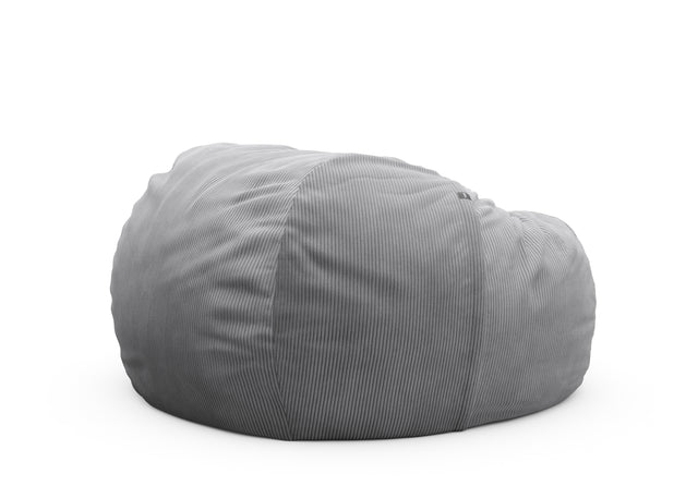 the jumbo beanbag cover - cord velour - light grey - 140cm x 90cm