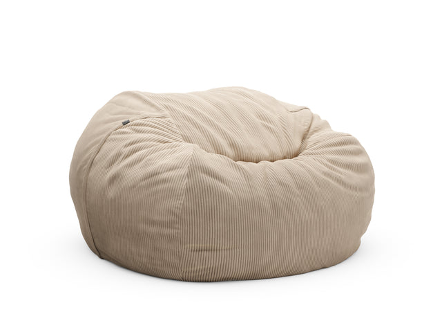 the jumbo beanbag cover - cord velour - sand - 140cm x 90cm