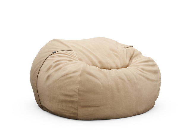 the jumbo beanbag cover - leather - beige - 140cm x 90cm