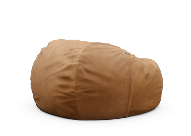 the jumbo beanbag cover - leather - brown - 140cm x 90cm