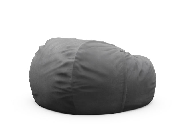 the jumbo beanbag cover - leather - dark grey - 140cm x 90cm