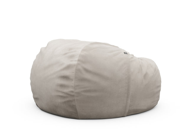 the jumbo beanbag cover - leather - light grey - 140cm x 90cm