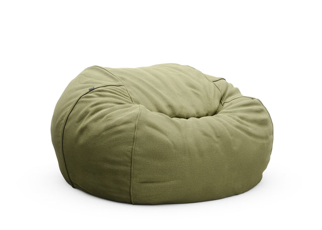 the jumbo beanbag cover - linen - olive - 140cm x 90cm