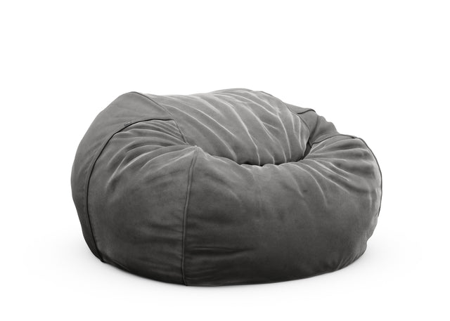 the jumbo beanbag cover - velvet - dark grey - 140cm x 90cm