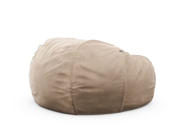 the jumbo beanbag cover - velvet - stone - 140cm x 90cm