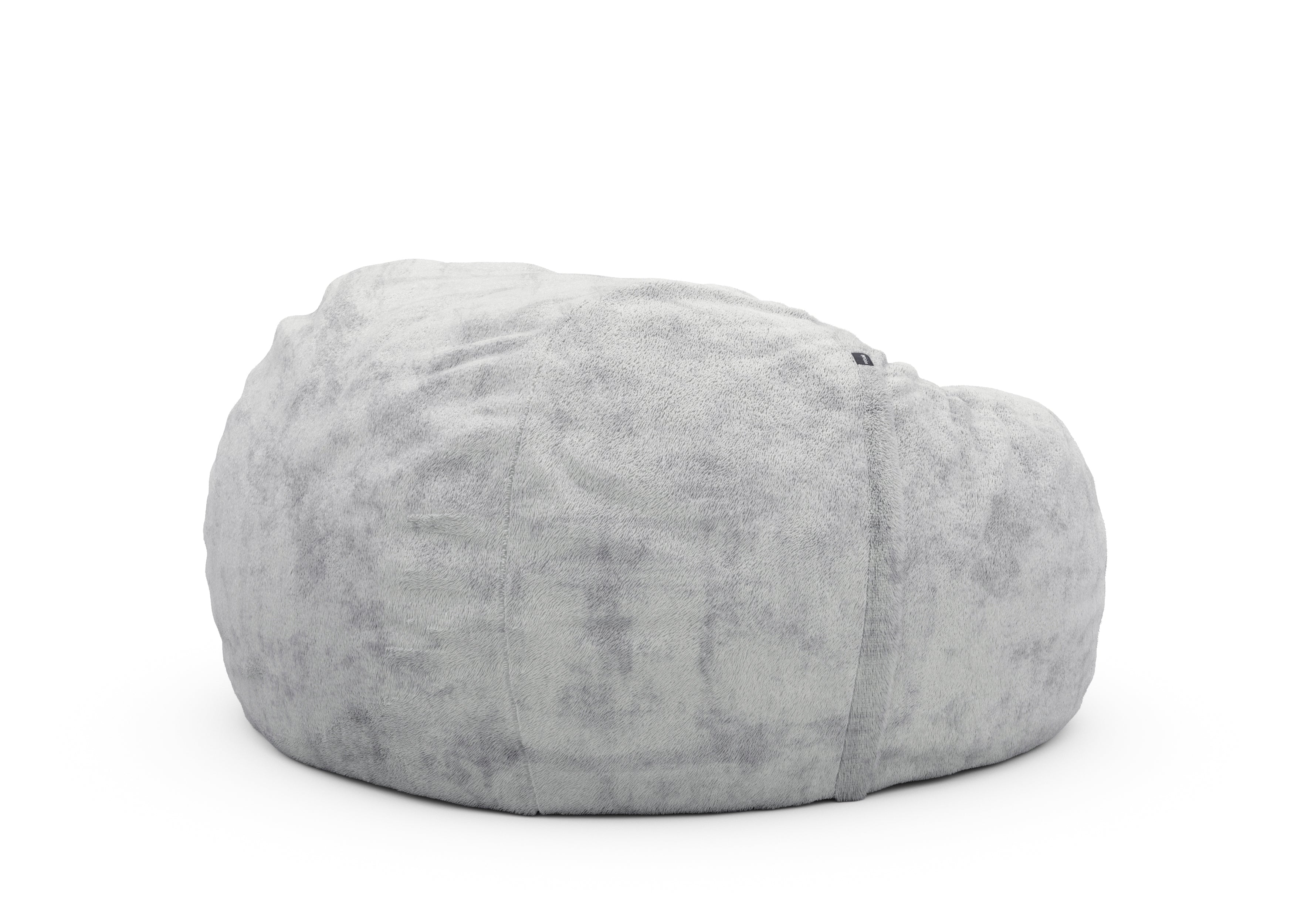 the jumbo beanbag - faux fur - grey