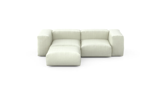 Preset three module chaise sofa - herringbone - beige - 230cm x 199cm