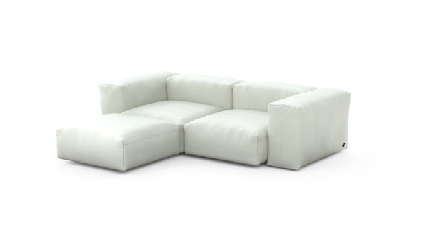 Preset three module chaise sofa - herringbone - creme - 230cm x 199cm