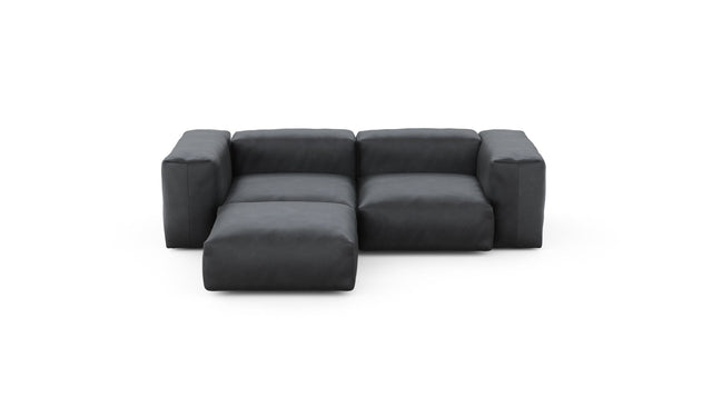 Preset three module chaise sofa - velvet - dark grey - 230cm x 199cm