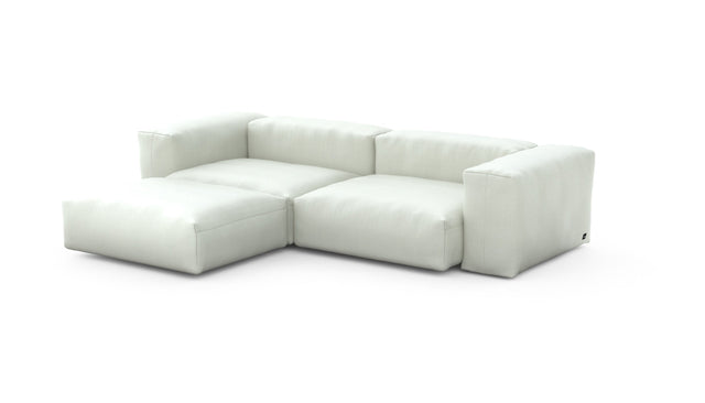 Preset three module chaise sofa - herringbone - creme - 272cm x 199cm